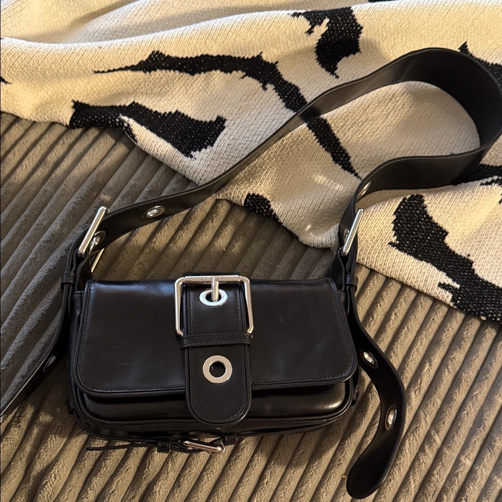 By Far black leather bag